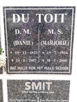 TOIT D.M., du 1923-2007 & M.S. 1926-2009