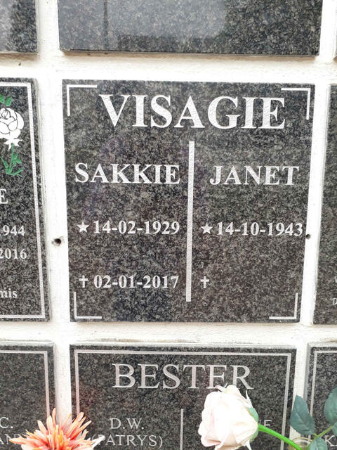 VISAGIE Sakkie 1929-2017 & Janet 1943-