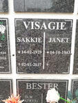 VISAGIE Sakkie 1929-2017 & Janet 1943-