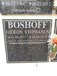 BOSHOFF Gideon Stephanus 1931-2018