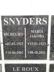 SNYDERS Richelieu 1923-1962 & Maria Jakoba 1923-2011