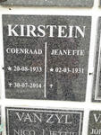 KIRSTEIN Coenraad 1933-2014 & Jeanette 1931-