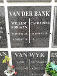 BANK Willem Adriaan, van der 1953-2013 & Catharina 1958-