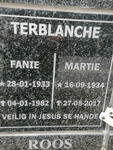 TERBLANCHE Fanie 1933-1982 & Martie 1934-2017