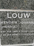 LOUW Hendrik 1922-2009 & Johanna 1924-2020