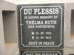 PLESSIS Thelma Ruth, du nee POSTHUMUS 1922-2012