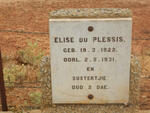 PLESSIS Elise, du 1922-1931 :: DU PLESSIS