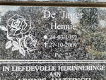 JAGER Hennie, de 1952-2009