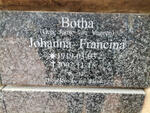 BOTHA Johanna Francina nee JANSE VAN VUUREN 1919-2007