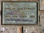MacDONALD Duncan -1974