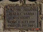 McCARTHY Jeremy James  1939-2005