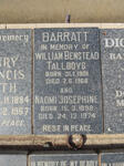 BARRATT William Benstead Tallboys 1901-1968 & Naomi Josephine 1898-1974