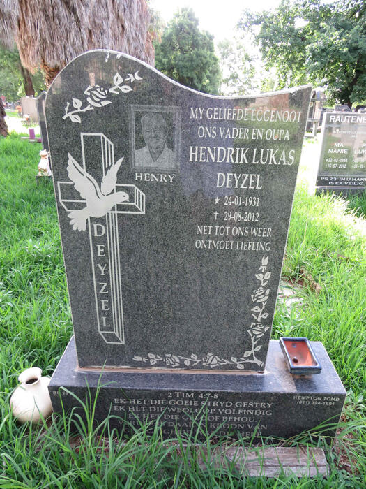 DEYZEL Hendrik Lukas 1931-2012