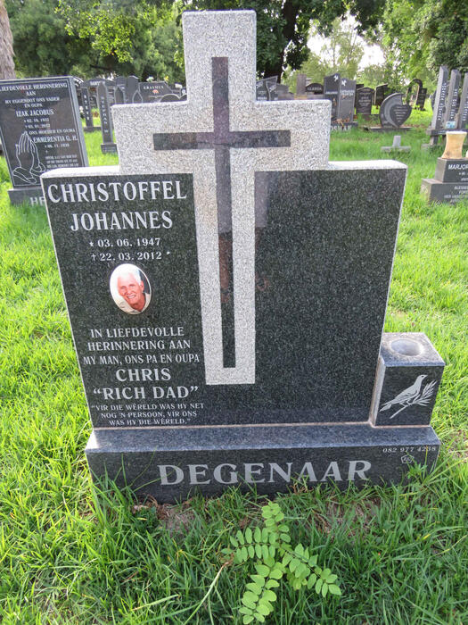DEGENAAR Christoffel Johannes 1947-2012