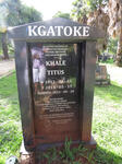 KGATOKE Khale Titus 1952-2011
