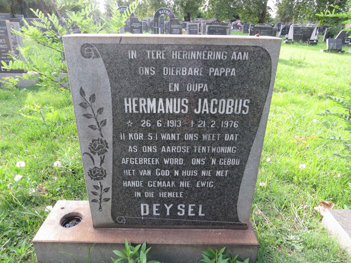 DEYSEL Hermanus Jacobus 1913-1976