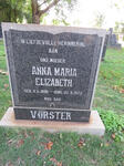 VORSTER Anna Maria Elizabeth 1890-1973