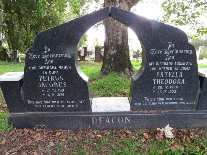 DEACON Petrus Jacobus 1911-1974 & Estella Theodora 1906-1973