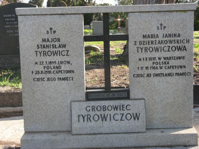 TYROWICZ Stanislaw 1895-1981 & Maria Janina Z Dzierzakowskich TYROWICZOWA  1897-1964