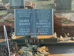 BRITS Salmon Ignatius 1929-2022 & Aletta Petronella LESSING 1932-1999