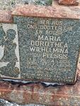 PLESSIS Maria Dorothea Wilhelmina, du 1936-1936