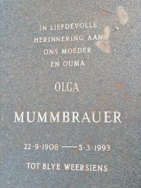 MUMMBRAUER Olga 1908-1993