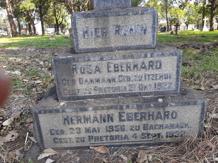 EBERHARD Hermann 1856-1932 & Rosa DAMMANN -1922