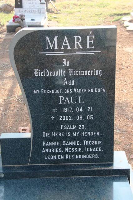 MARE Paul 1917-2002