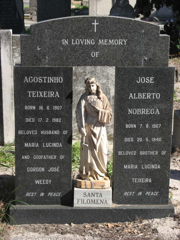 TEIXEIRA Agostinho 1907-1982 :: NOBREGA Alberto Jose 1907-1940