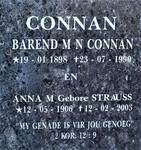 CONNAN Barend M.N. 1898-1990 & Anna M. STRAUSS 1906-2003
