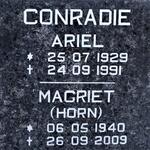 CONRADIE Ariel 1929-1991 & Magriet HORN 1940-2009