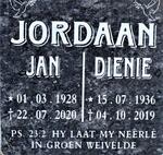 JORDAAN Jan 1928-2020 & Dienie 1936-2019