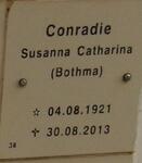 CONRADIE Susanna Catharina nee BOTHMA 1921-2013
