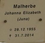 MALHERBE Johanna Elizabeth 1955-2014