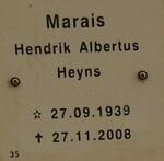 MARAIS Hendrik Albertus Heyns 1939-2008