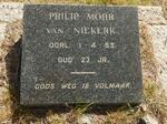 NIEKERK Philip Mohr, van -1953