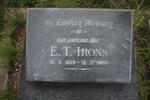 IRONS E.T. 1886-1963