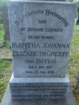 GREEFF Martha Johanna Elizabeth nee BOTES 1917-1939