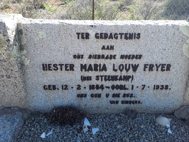 FRYER Hester Maria Louw nee STEENKAMP 1884-1938