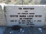 FRYER Hester Maria Louw nee STEENKAMP 1884-1938