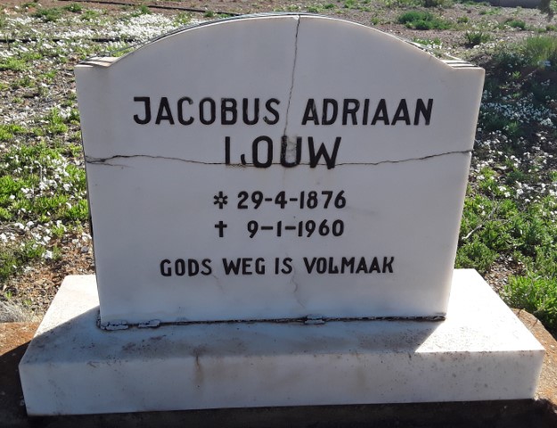 LOUW Jacobus Adriaan 1876-1960