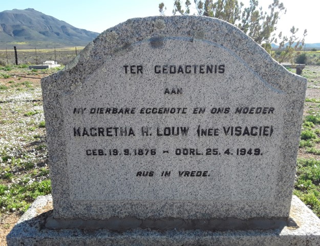 LOUW Magretha H. nee VISAGIE 1876-1949