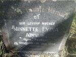 AINSLIE Minnette Lydia nee FRAMES 1872-1955