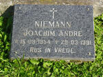 NIEMANN Joachim André 1954-1991
