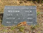 PICK William 1939-1980