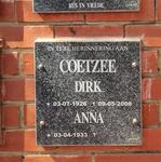 COETZEE Dirk 1926-2008 & Anna 1933-