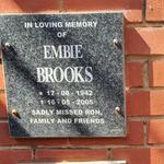 BROOKS Embie 1942-2005