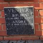 VENTER Andre 1949-2018 :: VENTER B.P. 1982-2007