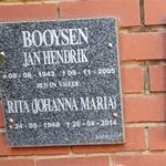 BOOYSEN Jan Hendrik 1943-2005 & Johanna Maria 1948-2014