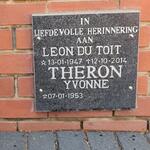 THERON Leon du Toit 1947-2014 & Yvonne 1953-